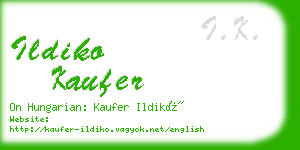 ildiko kaufer business card